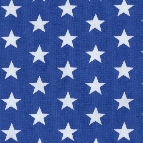Jersey Swafing - Sterne - 1 cm - Royalblau